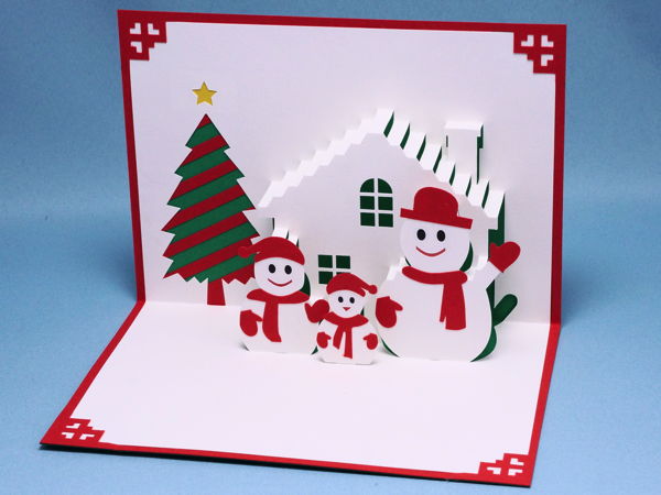 70以上 ポップアップカード クリスマス 型紙 無料の折り紙画像